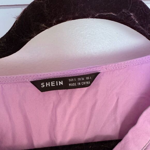 SHEIN Women’s Small Purple Flutter Sleeve Crop Top - Picture 2 of 5